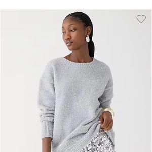 J. Crew Relaxed Crewneck Sweater in Metallic Brushed Yarn